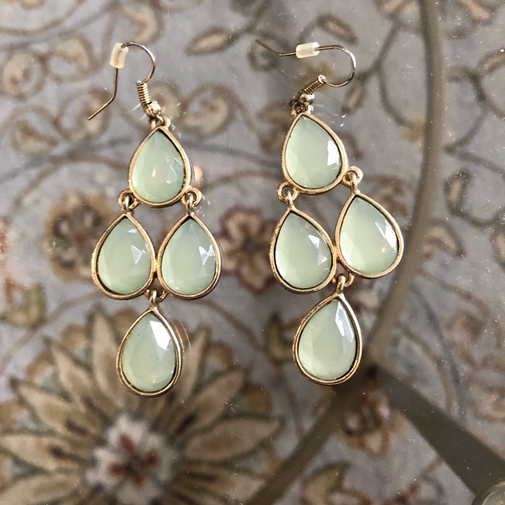 Mint green earrings